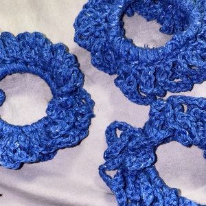 HANDMADE scrunchies- royal blue